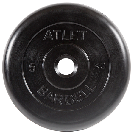 Диск для штанги 5кг d=31мм черный MB-AtletB31-5 MB Barbell