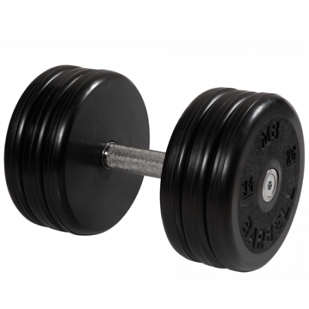 Гантель неразборная с невращающейся ручкой классик 34 кг MB-FdbEM-BN34 MB Barbell