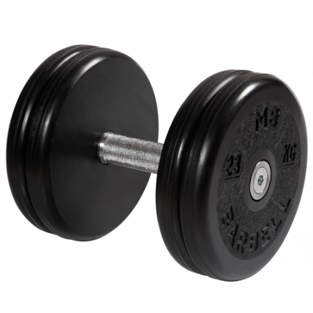 Гантель неразборная с невращающейся ручкой классик 23 кг MB-FdbEM-BN23 MB Barbell