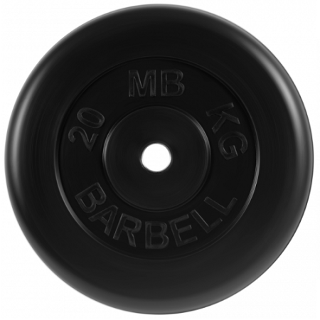 Диск для штанги 20кг d=31мм черный MB-PltB31-20 MB Barbell