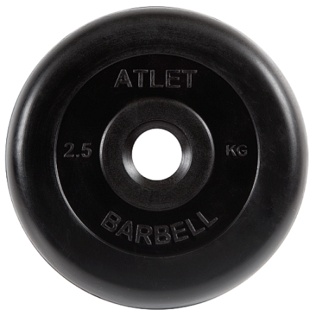 Диск для штанги 2,5кг d=31мм черный MB-AtletB31-2,5 MB Barbell