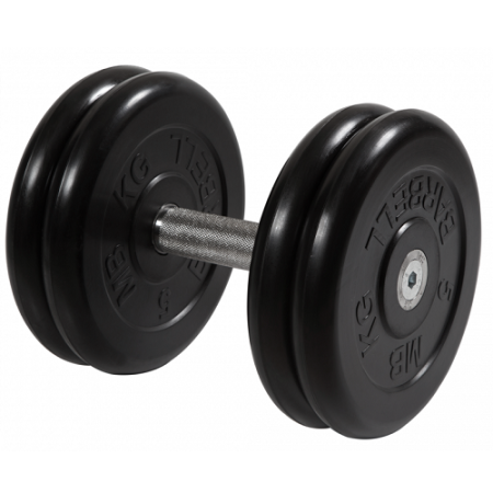 Гантель неразборная с вращающейся ручкой профи 21кг MB-FdbM-B21 MB Barbell
