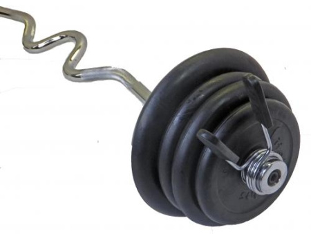 Штанга разборная черная Z-образная d=50 152,5 кг MB-BZ50-152,5-1320 MB Barbell