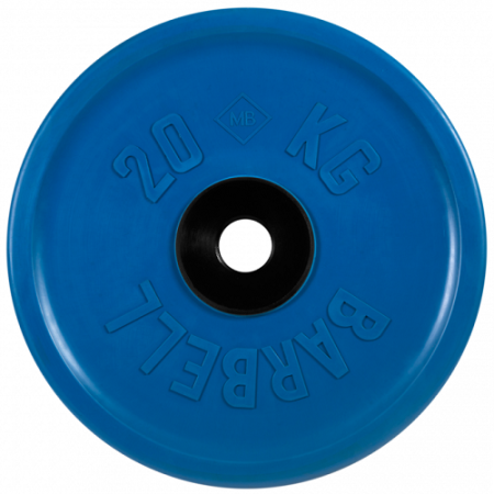 Диск для штанги 20кг d=50мм евро-классик синий MB-PltCE-20 MB Barbell