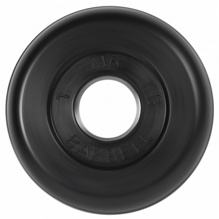 Диск для штанги 1кг d=31мм черный MB-PltB31-1 MB Barbell
