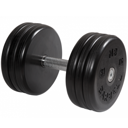 Гантель неразборная с невращающейся ручкой классик 31 кг MB-FdbEM-BN31 MB Barbell