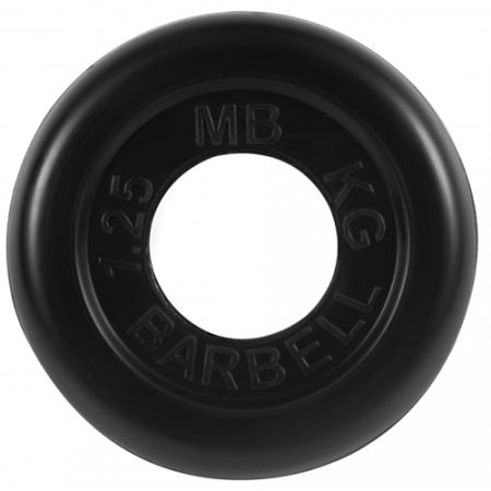 Диск для штанги 1,25кг d=50мм черный MB-PltB51-1,25 MB Barbell