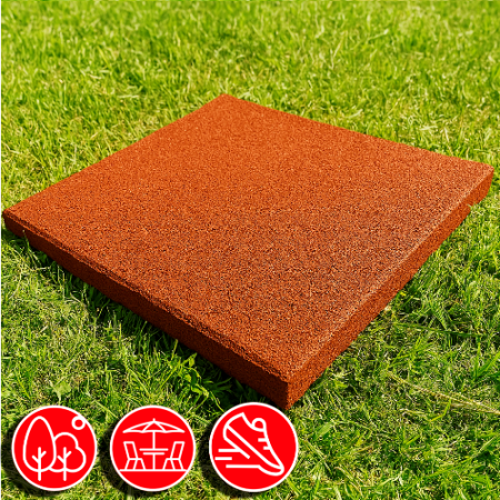 Резиновая плитка 50х50х3см терракотовый 13484 IronBull