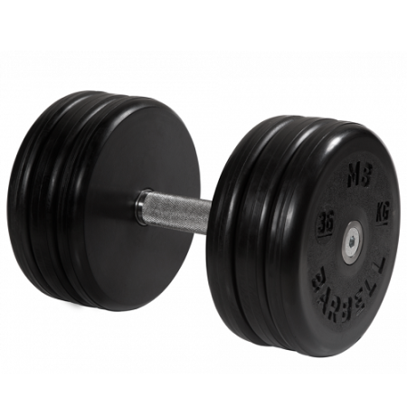 Гантель неразборная с невращающейся ручкой классик 36 кг MB-FdbEM-BN36 MB Barbell