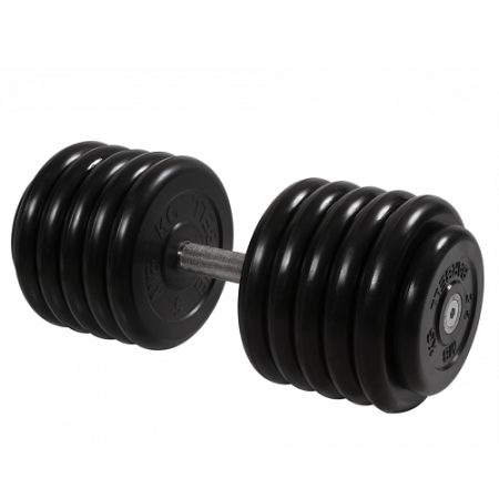 Гантель неразборная с невращающейся ручкой профи 56 кг MB-FdbM-BN56 MB Barbell