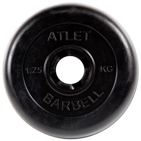 Диск для штанги 1,25кг d=31мм черный MB-AtletB31-1,25 MB Barbell