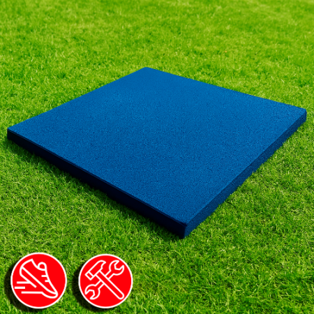 Резиновая плитка 100х100х1,5см синий 13441 IronBull