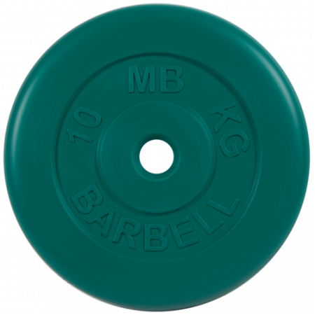 Диск для штанги 10кг d=31мм зеленый MB-PltC31-10 MB Barbell