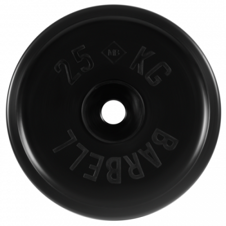 Диск для штанги 25кг d=50мм евро-классик черный MB-PltBE-25 MB Barbell