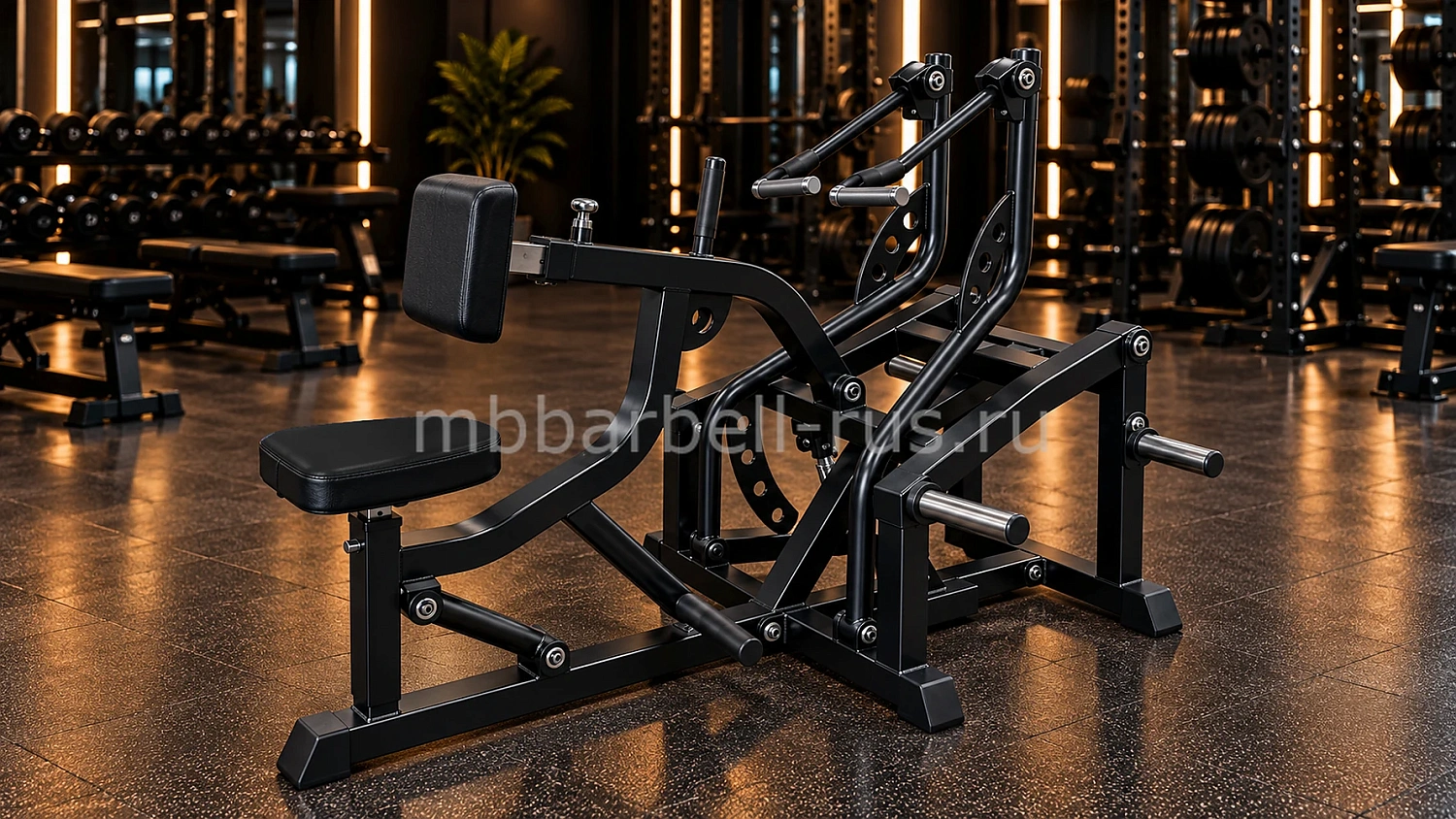 Тяга на себя с упором в грудь свободные веса MB 4.11 MB Barbell