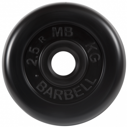 Диск для штанги 2,5кг d=31мм черный MB-PltB31-2,5 MB Barbell