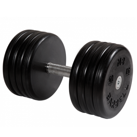 Гантель неразборная с вращающейся ручкой классик 40кг MB-FdbEM-B40 MB Barbell