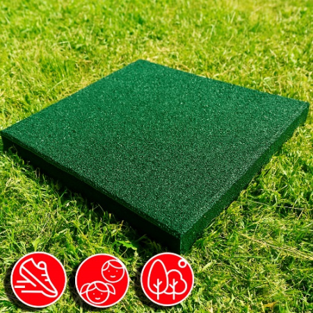 Резиновая плитка 50х50х4,5см ровное основание IronBull 