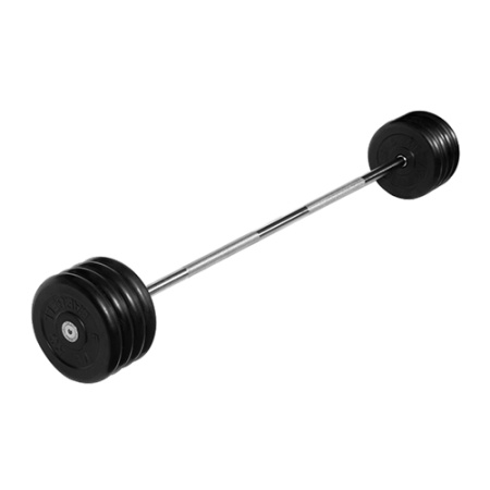 Штанга неразборная, черная d=25мм, 45 кг MB-BarMW-B45 MB Barbell