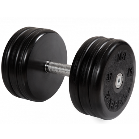 Гантель неразборная с невращающейся ручкой классик 38 кг MB-FdbEM-BN38 MB Barbell