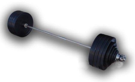 Штанга олимпийская черная d=50мм 180 кг HARD MB-B50-180-2200 MB Barbell