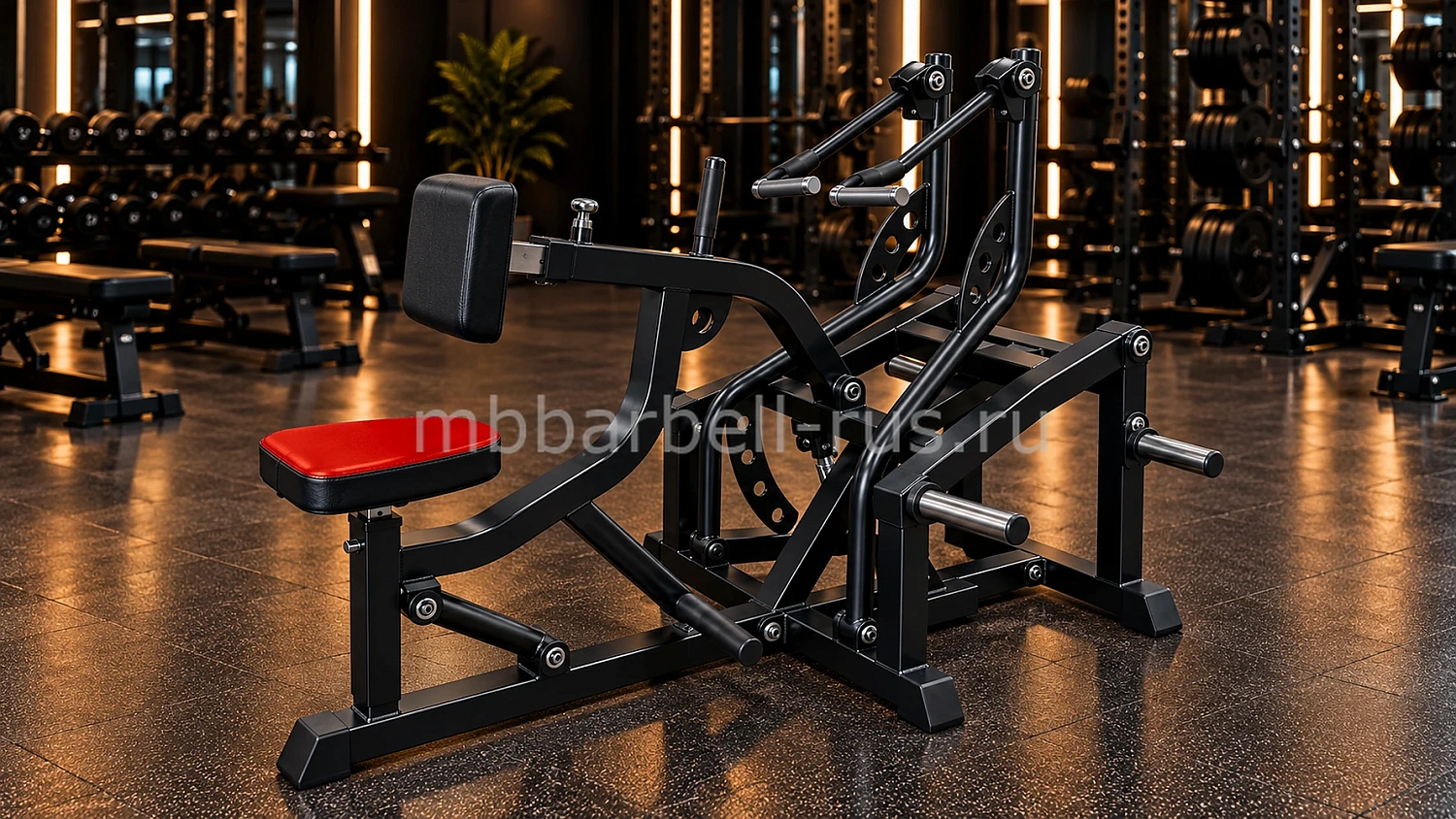 Тяга на себя с упором в грудь свободные веса MB 4.11 MB Barbell