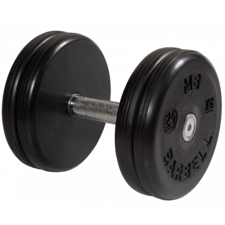 Гантель неразборная с невращающейся ручкой классик 24 кг MB-FdbEM-BN24 MB Barbell