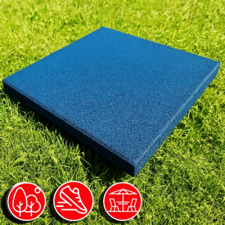 Резиновая плитка 50х50х2см синий 13492 IronBull