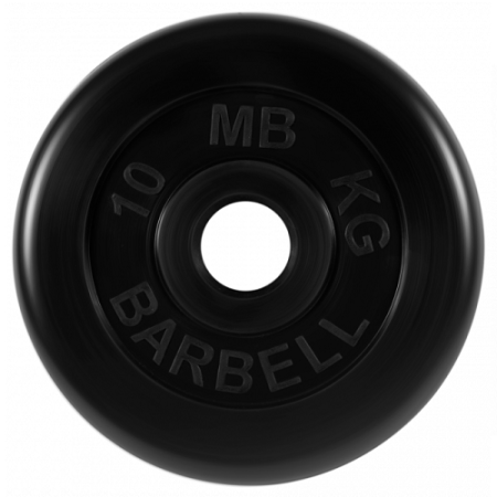 Диск для штанги 10кг d=50мм черный MB-PltB51-10 MB Barbell