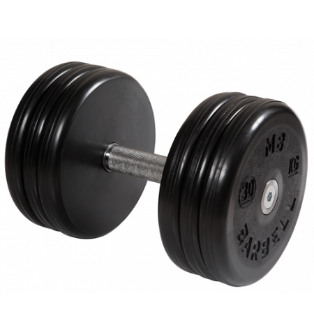 Гантель неразборная с невращающейся ручкой классик 30кг MB-FdbEM-BN30 MB Barbell