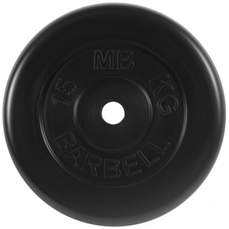 Диск для штанги 15кг d=31мм черный MB-PltB31-15 MB Barbell