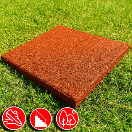 Резиновая плитка 50х50х2см рельефное основание IronBull 